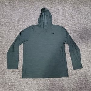 Mens Nike DriFit Green Long Sleeve Hooded Shirt Size XLarge